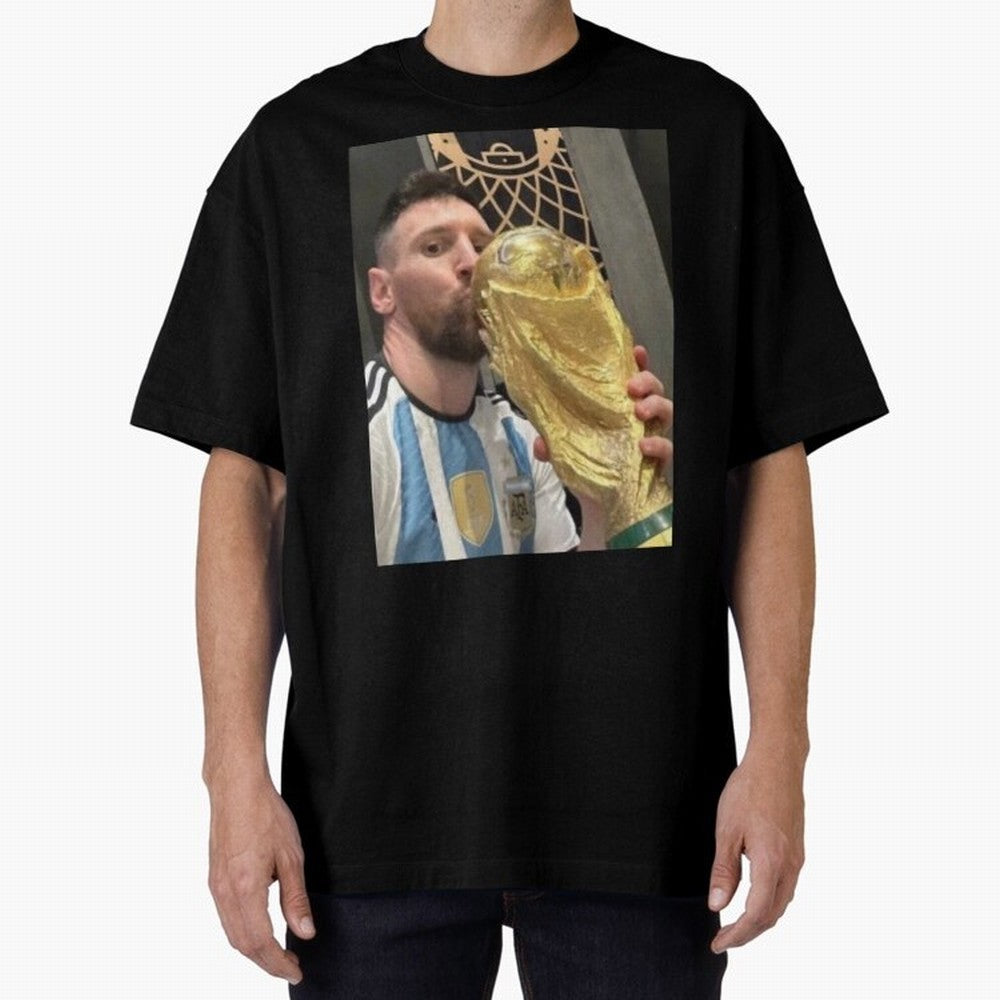 lionel Messi Oversized T-Shirt Bring International Match Energy to FIFA World Cup 2026 for Fans of Messi, CR7 and Mbappe and Spain, Bringing Stadium Memories, Football Loyalty, International Chants and Championship Tradition; Ideal for Fans Who