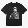 Messi grayscale Classic T-Shirt Capture Stadium Memories from the FIFA World Cup 2026 USA Canada Mexico Journey through Haaland and Mbappe Highlights, Germany Pride, Football Passion, Legendary Performances, Festival Vibes and Supporter Community;