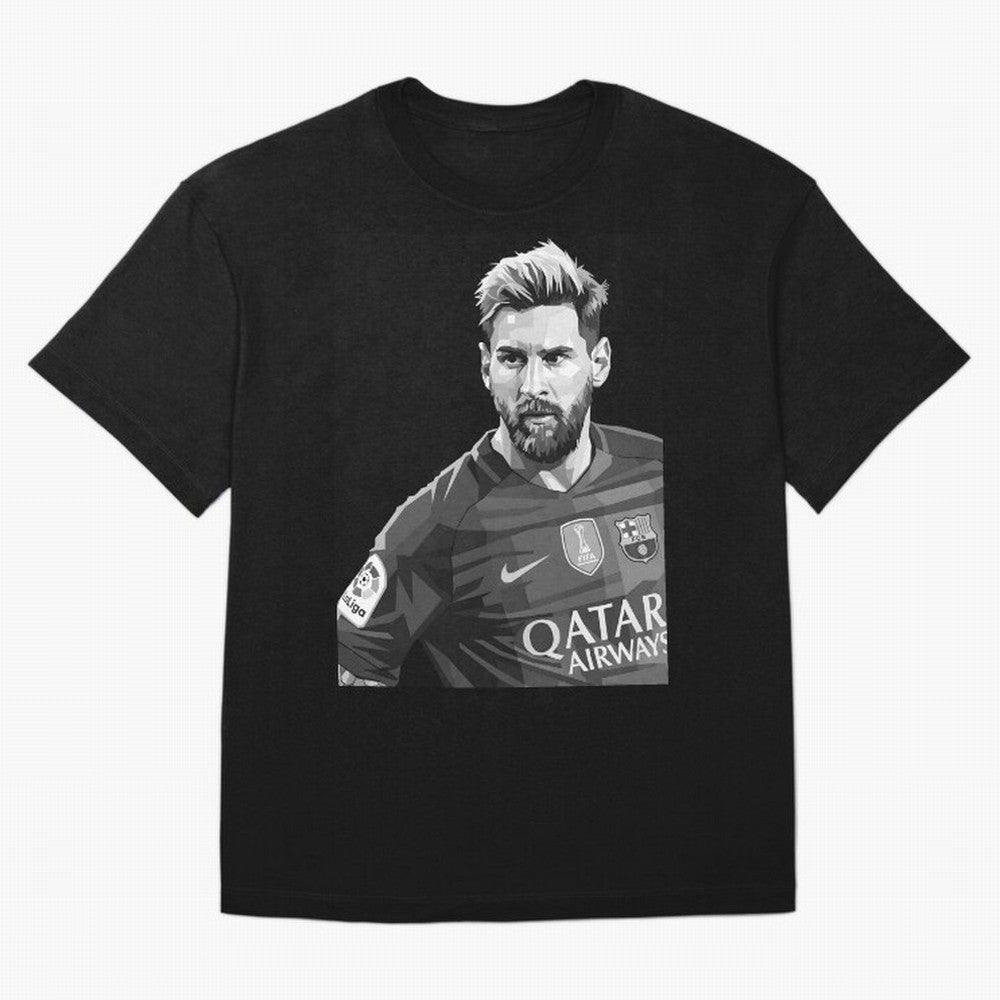 Messi grayscale Classic T-Shirt Capture Stadium Memories from the FIFA World Cup 2026 USA Canada Mexico Journey through Haaland and Mbappe Highlights, Germany Pride, Football Passion, Legendary Performances, Festival Vibes and Supporter Community;