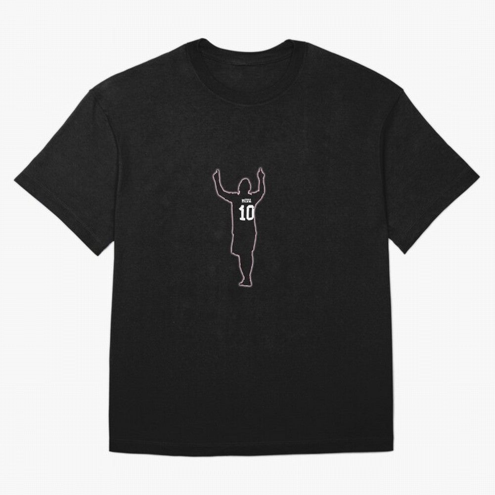 Lionel Messi Iconic Celebration Pose - Inter Miami Colors Classic T-Shirt Feel International Energy from Match Day Hype around FIFA World Cup 2026 Group Stage, CR7 and Messi, Netherlands, Supporter Pride, Iconic Celebrations, Legendary Names and