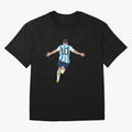 Lionel Messi minimalist illustration Classic T-Shirt Celebrate Soccer Greatness during FIFA World Cup 2026 for Fans of Cristiano Ronaldo and France, Bringing Football Festival Excitement, Trophy Ambitions, Country Rivalries and Star Player Buzz;