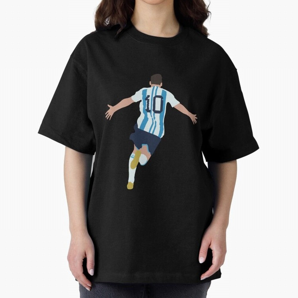 Lionel Messi minimalist illustration Classic T-Shirt Celebrate Soccer Greatness during FIFA World Cup 2026 for Fans of Cristiano Ronaldo and France, Bringing Football Festival Excitement, Trophy Ambitions, Country Rivalries and Star Player Buzz;