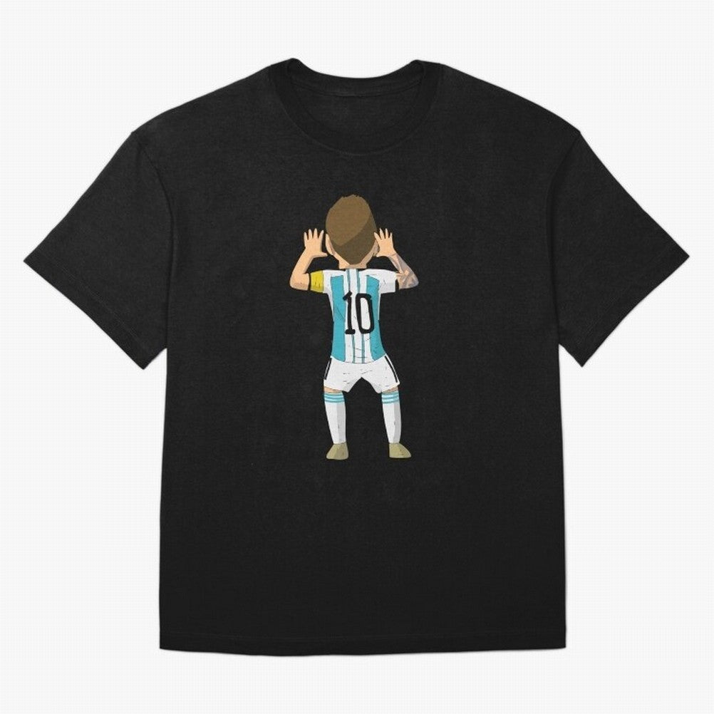 Cartoon Illustration Messi vs Netherlands World Cup Qatar 2022 Classic T-Shirt Follow the Road to Match Day Hype around FIFA World Cup 2026 USA Canada Mexico, Neymar, France and Portugal, Supporter Pride, Iconic Celebrations, Legendary Names and