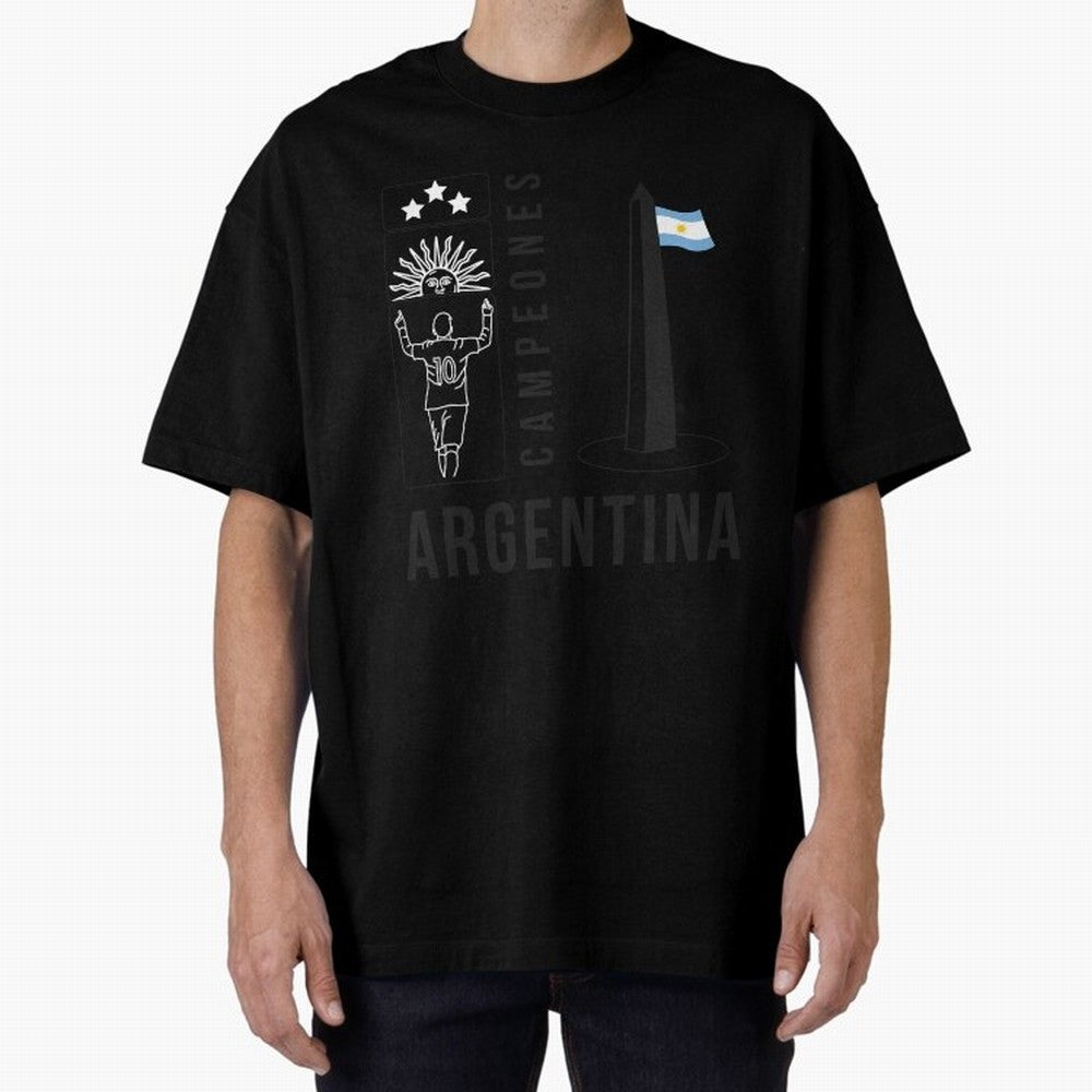 Argentina Campeon Classic T-Shirt Celebrate Every Goal in FIFA World Cup 2026 Group Stage Featuring Neymar, Haaland and Cristiano Ronaldo, Spain and Netherlands Energy, Global Supporter Spirit, Legendary Goals, National Colors and Tournament
