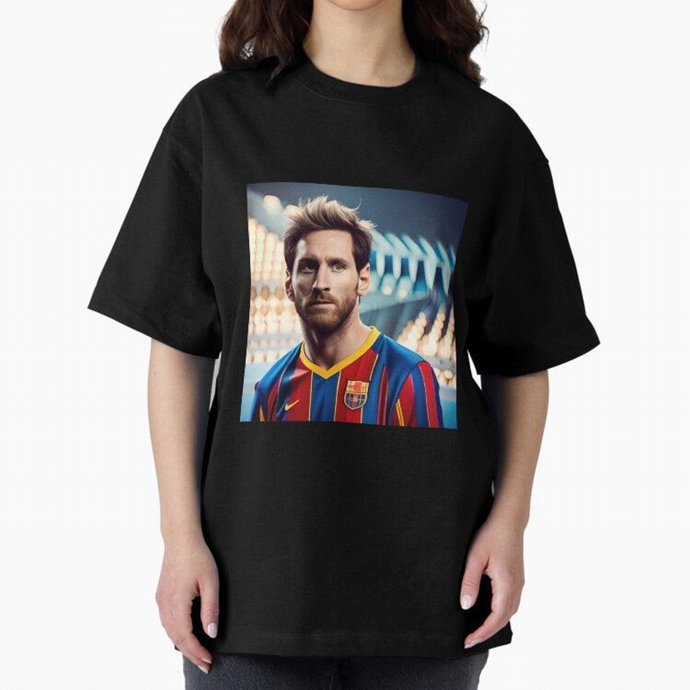 Messi Photo Realistic Paint Art Classic T-Shirt Capture the FIFA World Cup 2026 Journey through Cristiano Ronaldo, Haaland and CR7 Highlights, Brazil Pride, Classic Soccer Heritage, Championship Pressure, Fan Loyalty and International Pride; Great