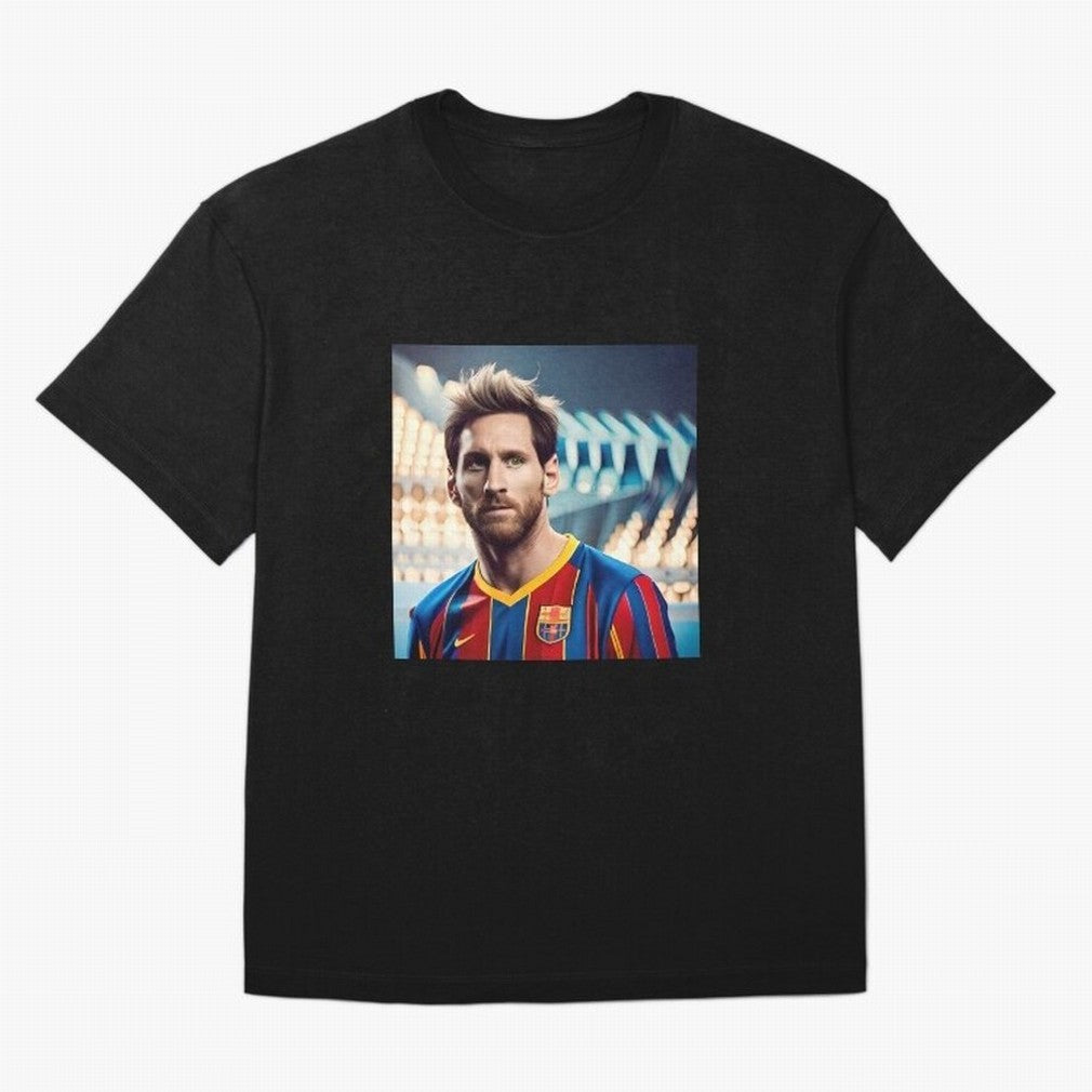 Messi Photo Realistic Paint Art Classic T-Shirt Capture the FIFA World Cup 2026 Journey through Cristiano Ronaldo, Haaland and CR7 Highlights, Brazil Pride, Classic Soccer Heritage, Championship Pressure, Fan Loyalty and International Pride; Great