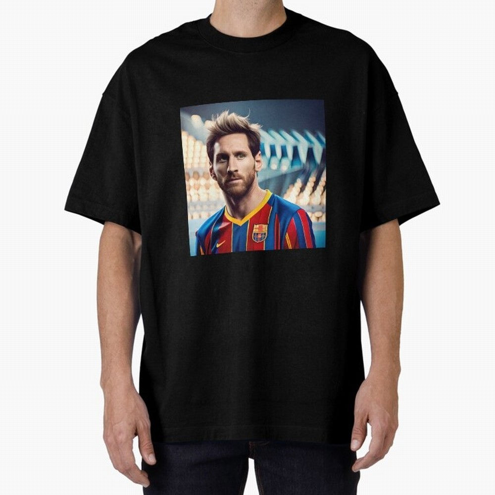 Messi Photo Realistic Paint Art Classic T-Shirt Capture the FIFA World Cup 2026 Journey through Cristiano Ronaldo, Haaland and CR7 Highlights, Brazil Pride, Classic Soccer Heritage, Championship Pressure, Fan Loyalty and International Pride; Great