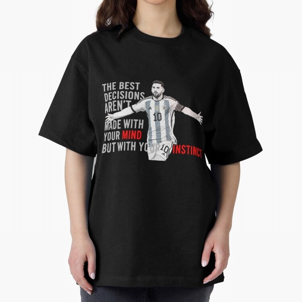 Messi Instinct Oversized T-Shirt Stand with the FIFA World Cup 2026 Group Stage Journey through Neymar, Haaland and Cristiano Ronaldo Highlights, France and Portugal Pride, Worldwide Fan Energy, Dramatic Goals, Stadium Lights and Championship