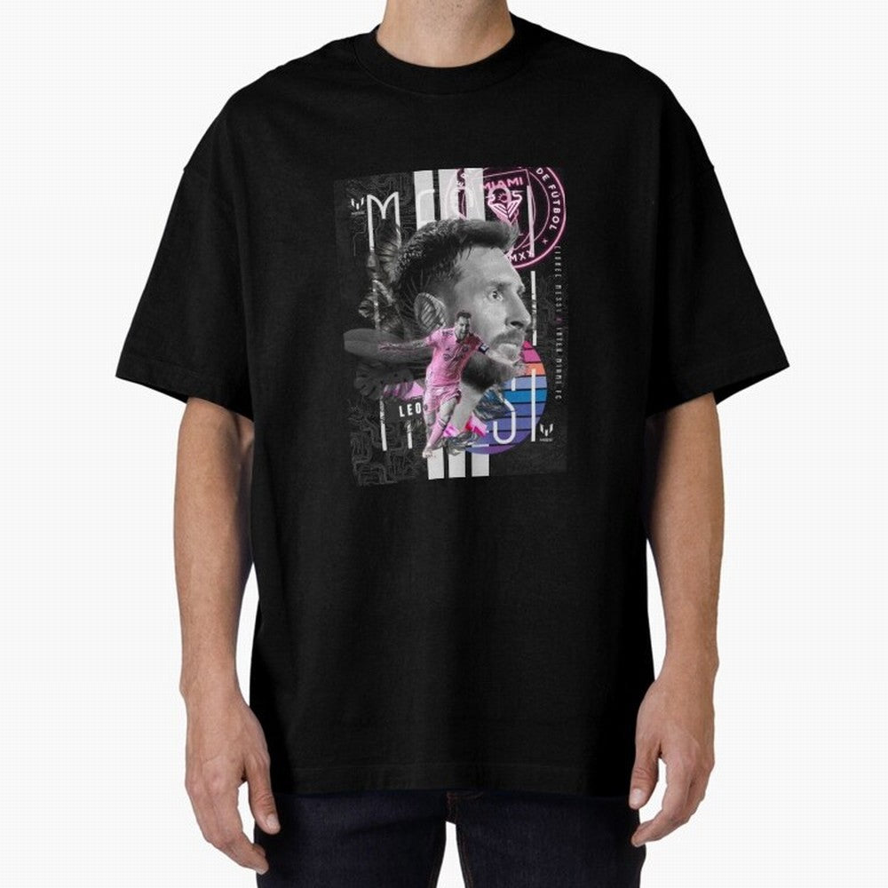 Inter Miami FC Messi Oversized T-Shirt Celebrate Global Passion for the FIFA World Cup 2026 Group Stage Journey through Neymar, Haaland and Cristiano Ronaldo Highlights, Argentina Pride, Retro Football Energy, Iconic Rivalries, Trophy Chase Drama