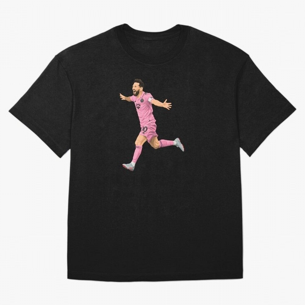 Lionel Messi celebration Oversized T-Shirt Fuel Your Fan Pride for the FIFA World Cup 2026 Journey through Messi and Cristiano Ronaldo Highlights, Argentina and Brazil Pride, Vintage Soccer Flavor, Modern Football Stars, National Flags and Final