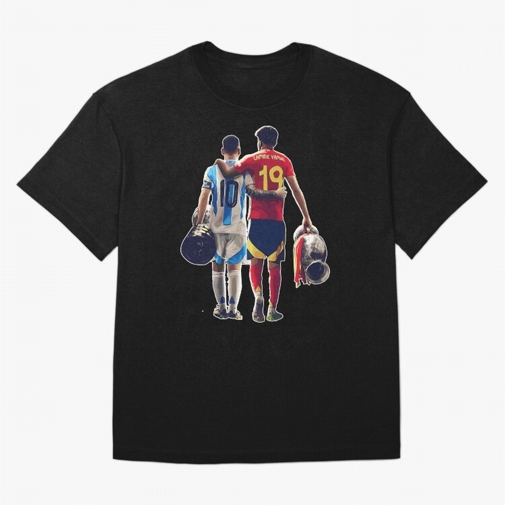 Lionel Messi and Foster child Classic T-Shirt Support FIFA World Cup 2026 Group Stage Highlighting Haaland, Brazil Energy, Game Day Rituals, Football Legends, Country Pride and the Road to the Final; Ideal for Fans Who Follow Messi, Cristiano