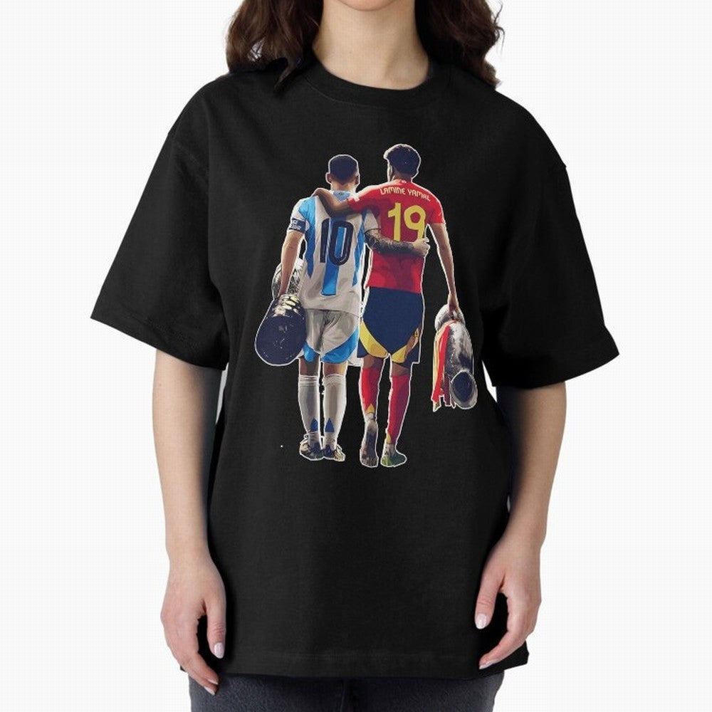 Lionel Messi and Foster child Classic T-Shirt Support FIFA World Cup 2026 Group Stage Highlighting Haaland, Brazil Energy, Game Day Rituals, Football Legends, Country Pride and the Road to the Final; Ideal for Fans Who Follow Messi, Cristiano