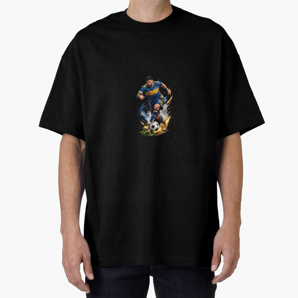The Great Footballer Oversized T-Shirt Celebrate Football Dreams Across FIFA World Cup 2026 Spirit, Connected to France, Cristiano Ronaldo, Goal Celebration Energy, Supporter Heritage, Football Icons and Worldwide Tournament Joy; Great for Watch