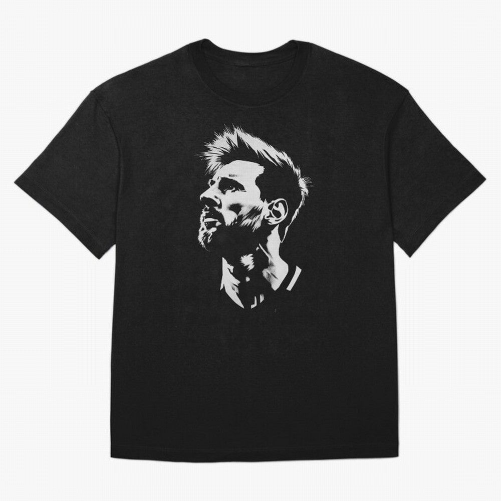 Messi Stencil Graphic poster design Classic T-Shirt Join FIFA World Cup 2026 Group Stage Highlighting Messi, Portugal, Spain and Germany Energy, Fan Favorite Moments, National Team Passion, Big Match Drama and Soccer History; Perfect for Supporters