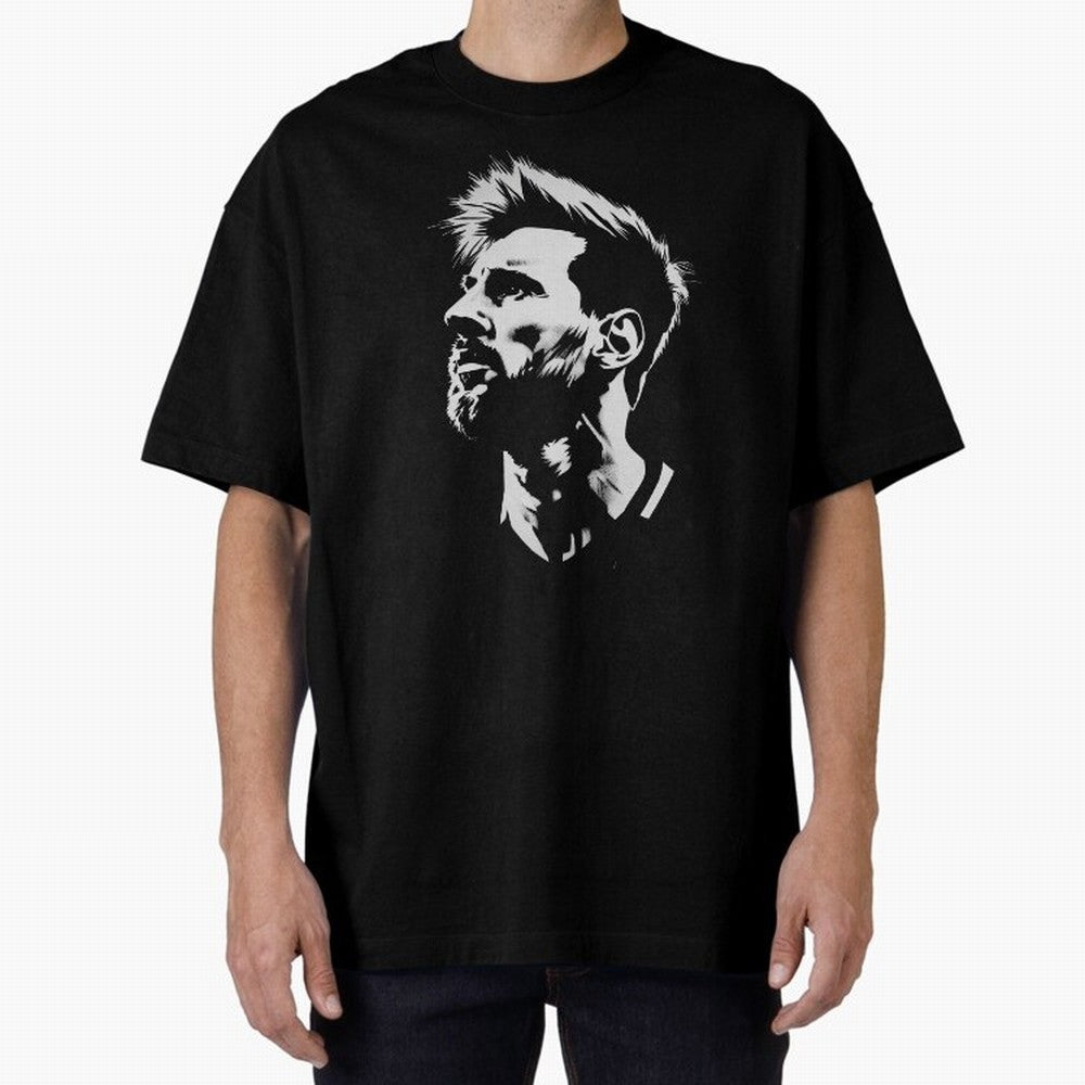 Messi Stencil Graphic poster design Classic T-Shirt Join FIFA World Cup 2026 Group Stage Highlighting Messi, Portugal, Spain and Germany Energy, Fan Favorite Moments, National Team Passion, Big Match Drama and Soccer History; Perfect for Supporters