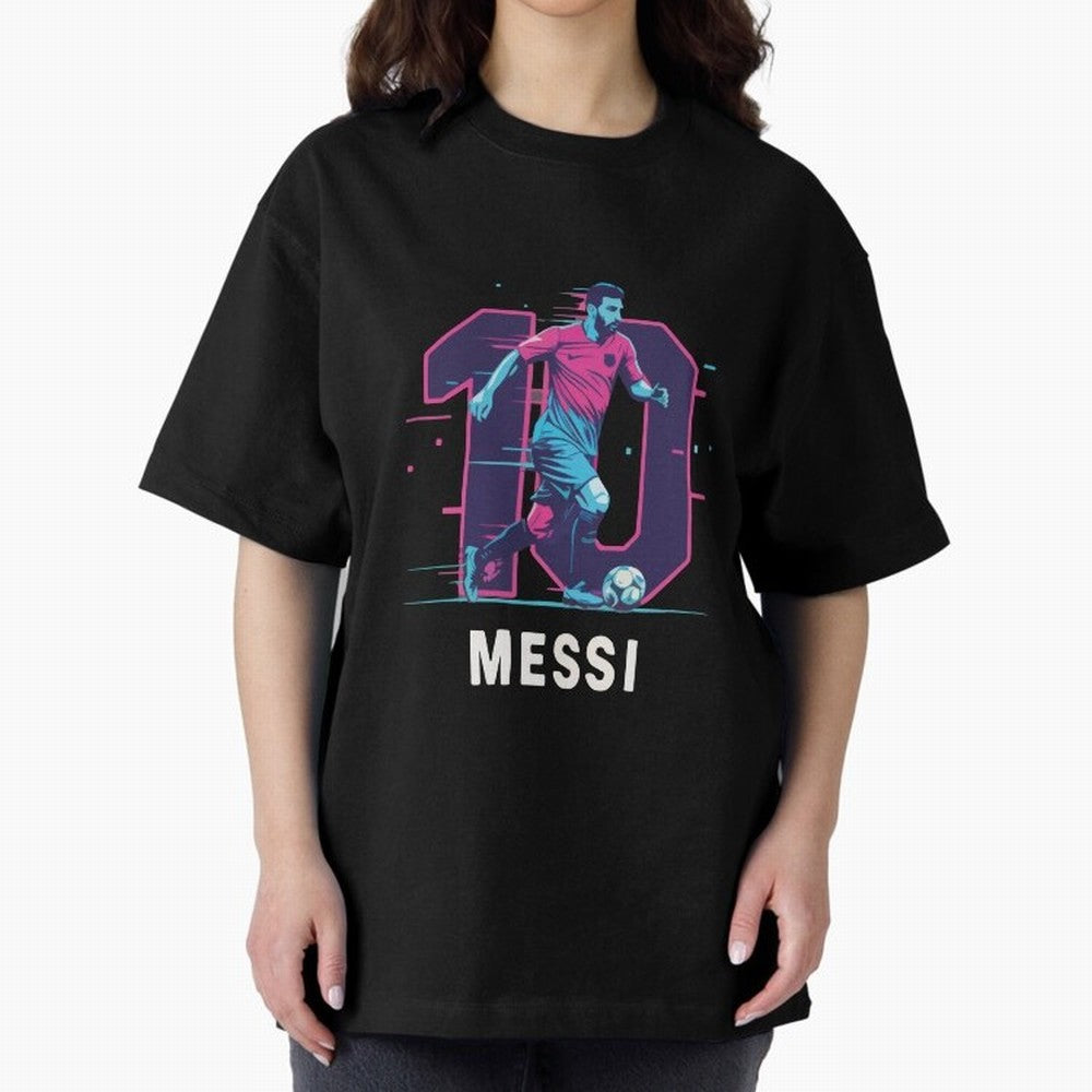 Messi 10 GOAT Oversized T-Shirt Show Up for the Glory of Global Football Passion for FIFA World Cup 2026 Group Stage, Built around CR7, Portugal, Retro Football Energy, Iconic Rivalries, Trophy Chase Drama and Stadium Atmosphere; Built for