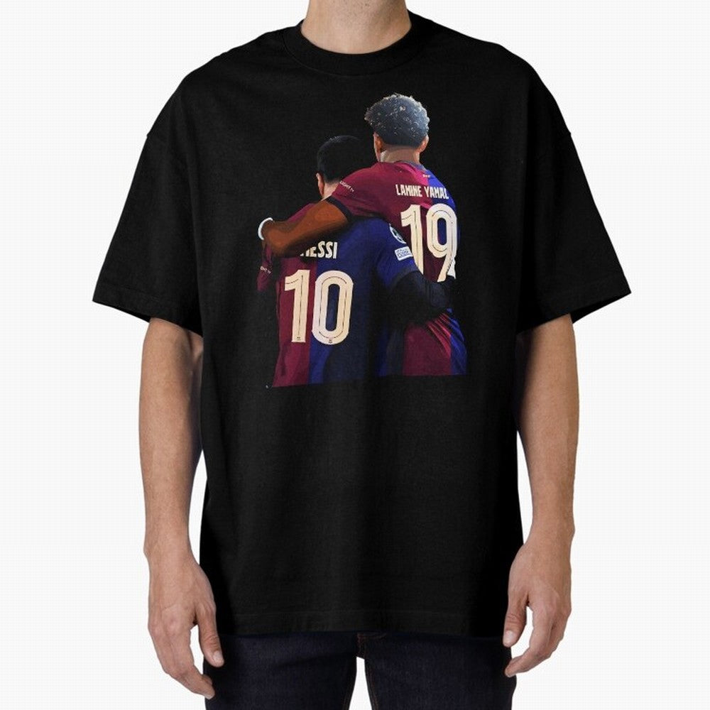 Lionel Messi and Foster child Classic T-Shirt Celebrate Fan Culture around Global Football Passion for FIFA World Cup 2026 USA Canada Mexico, with Neymar, Brazil, Vintage Soccer Flavor, Modern Football Stars, National Flags and Final Night Emotion;