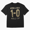 M10 And Cr7 1-0 World Cup Football Classic T-Shirt Experience Global Football Passion for FIFA World Cup 2026, Capturing Messi, Neymar and Mbappe, England, Soccer Culture, Superstar Moments, National Team Dreams and Competitive Fire; Great for
