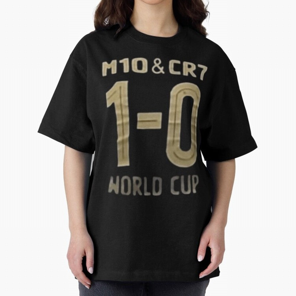 M10 And Cr7 1-0 World Cup Football Classic T-Shirt Experience Global Football Passion for FIFA World Cup 2026, Capturing Messi, Neymar and Mbappe, England, Soccer Culture, Superstar Moments, National Team Dreams and Competitive Fire; Great for