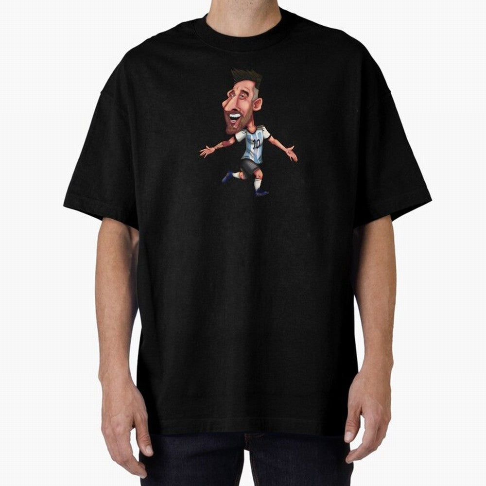 Lionel Messi Sticker Oversized T-Shirt Feel International Energy from FIFA World Cup 2026 for Fans of CR7 and Spain, Bringing Game Day Rituals, Football Legends, Country Pride and the Road to the Final; Made for Die Hard Supporters, Soccer Lovers,