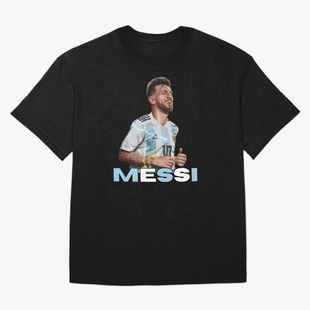 Lionel Messi Oversized T-Shirt Celebrate Unforgettable Nights in Match Day Hype around FIFA World Cup 2026 Group Stage, Mbappe, England and Germany, Vintage Soccer Flavor, Modern Football Stars, National Flags and Final Night Emotion; Perfect for