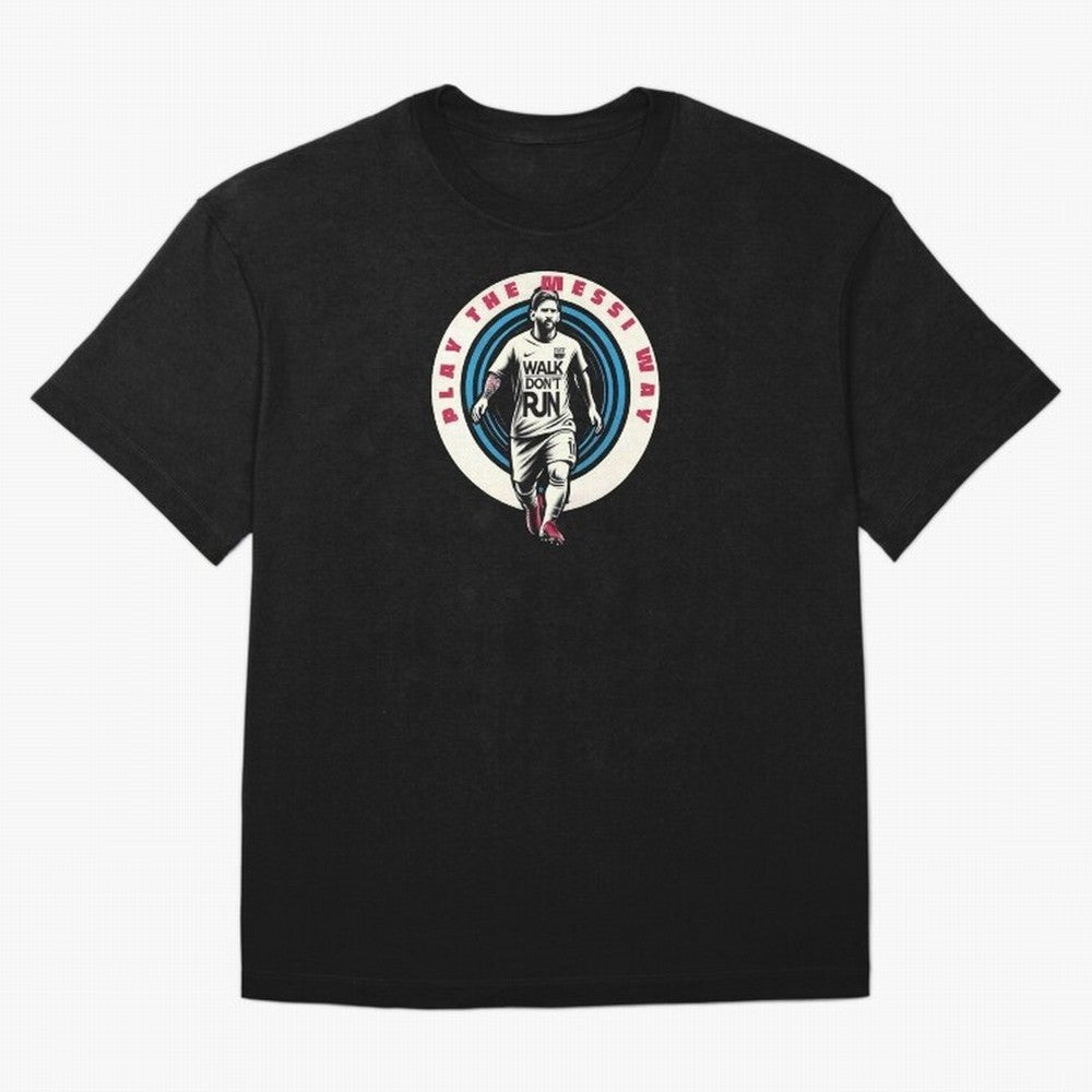 Play the Messi Way Classic T-Shirt Celebrate National Team Dreams in FIFA World Cup 2026 Group Stage Spirit, Highlighting Argentina and Brazil, Cristiano Ronaldo, Championship Spirit, Famous Goals, Roaring Crowds and International Football Unity;