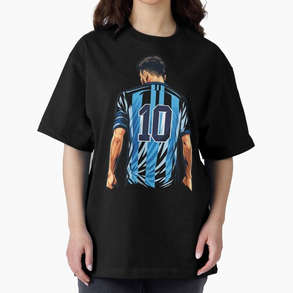 Messi 10 legend Oversized T-Shirt Celebrate Supporters United by the FIFA World Cup 2026 Journey through Messi, CR7 and Mbappe Highlights, Portugal Pride, Stadium Memories, Football Loyalty, International Chants and Championship Tradition; Perfect
