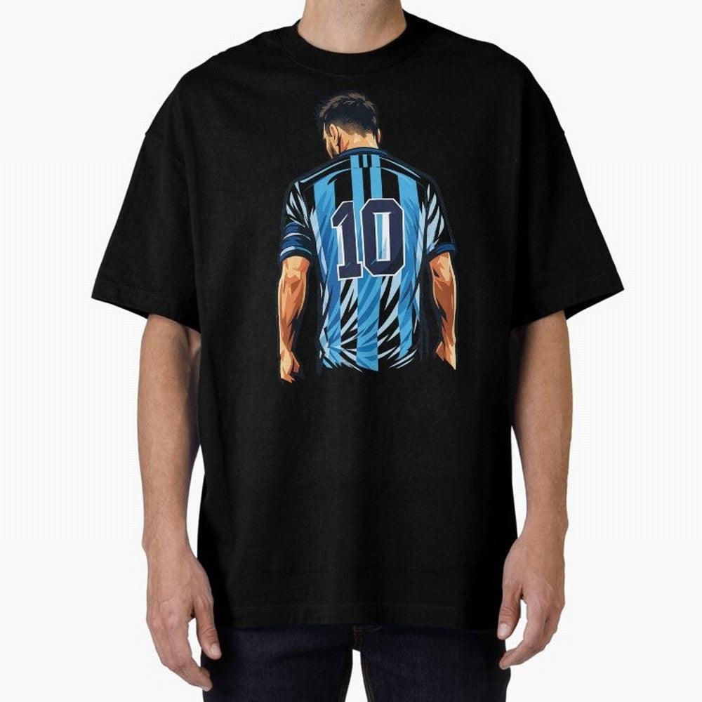 Messi 10 legend Oversized T-Shirt Celebrate Supporters United by the FIFA World Cup 2026 Journey through Messi, CR7 and Mbappe Highlights, Portugal Pride, Stadium Memories, Football Loyalty, International Chants and Championship Tradition; Perfect