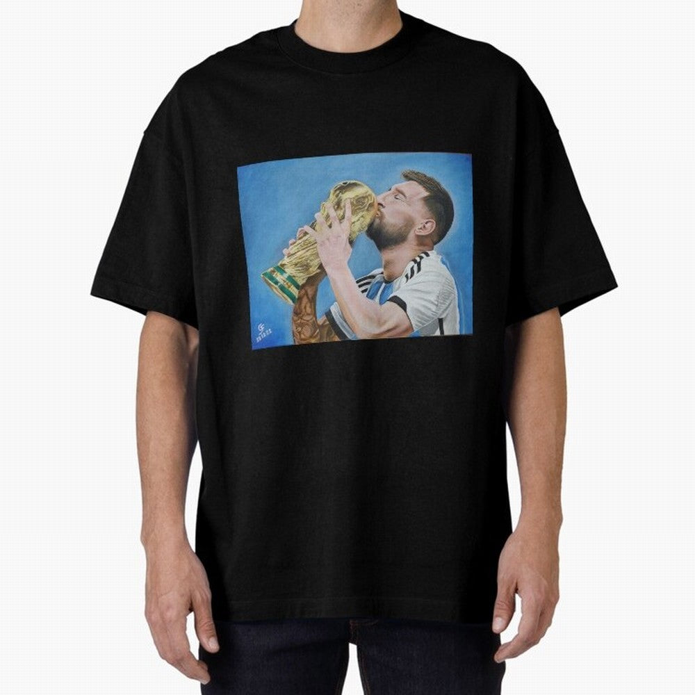 Lionel Messi Oversized T-Shirt Celebrate the Road through FIFA World Cup 2026 Spirit, Driven by Portugal, Cristiano Ronaldo, Classic Soccer Heritage, Championship Pressure, Fan Loyalty and International Pride; Great for Supporters Who Love