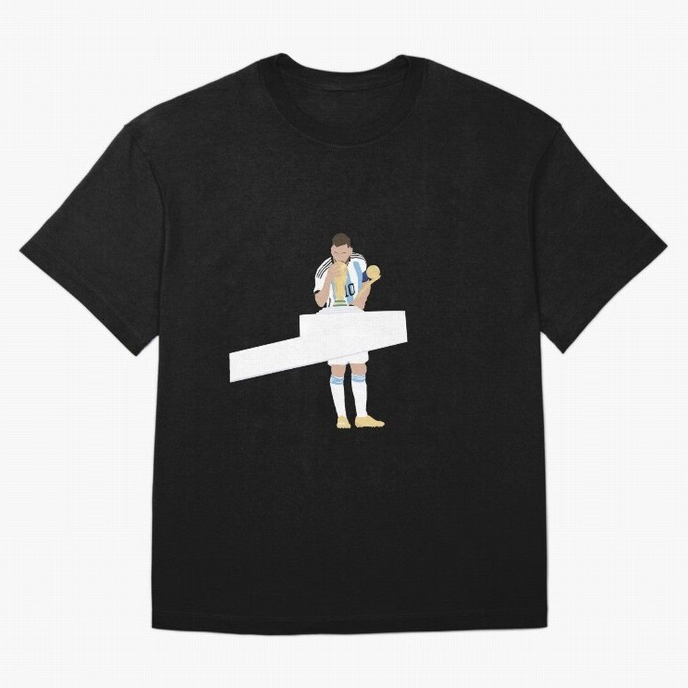Messi minimalist design Oversized T-Shirt Fuel Global Football Passion for FIFA World Cup 2026, Centered on Haaland, England, France and Netherlands, Tournament Hype, Historic Matchups, Family Viewing Parties and Global Sports Pride; Great for