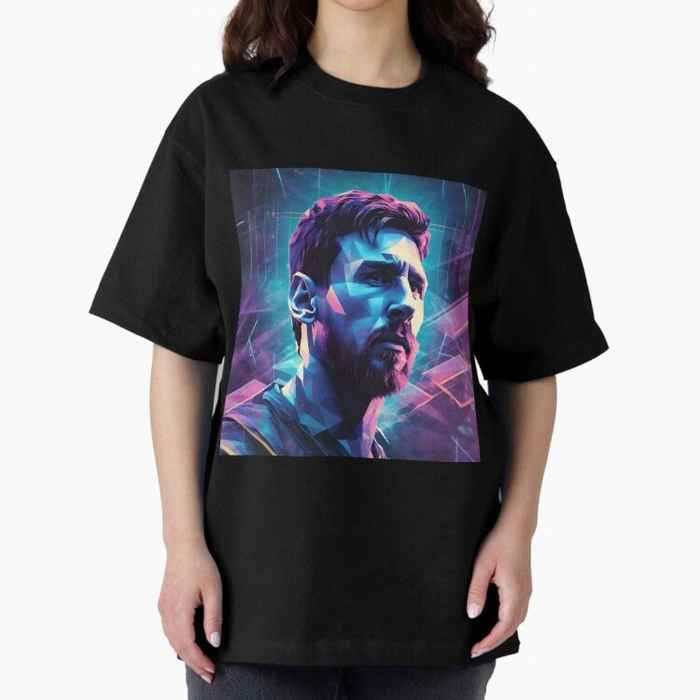Lionel Messi is going to MLS club Inter Miami Oversized T-Shirt Celebrate Classic Football Spirit in Match Day Hype around FIFA World Cup 2026, Haaland and Mbappe, France, Global Supporter Spirit, Legendary Goals, National Colors and Tournament