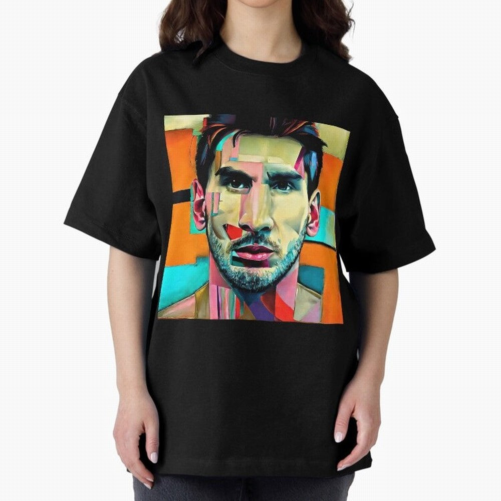 Messi on modern art Classic T-Shirt Celebrate Fan Culture around Global Football Passion for FIFA World Cup 2026 Group Stage, Capturing Messi and Cristiano Ronaldo, Argentina, France and Brazil, Game Day Rituals, Football Legends, Country Pride and
