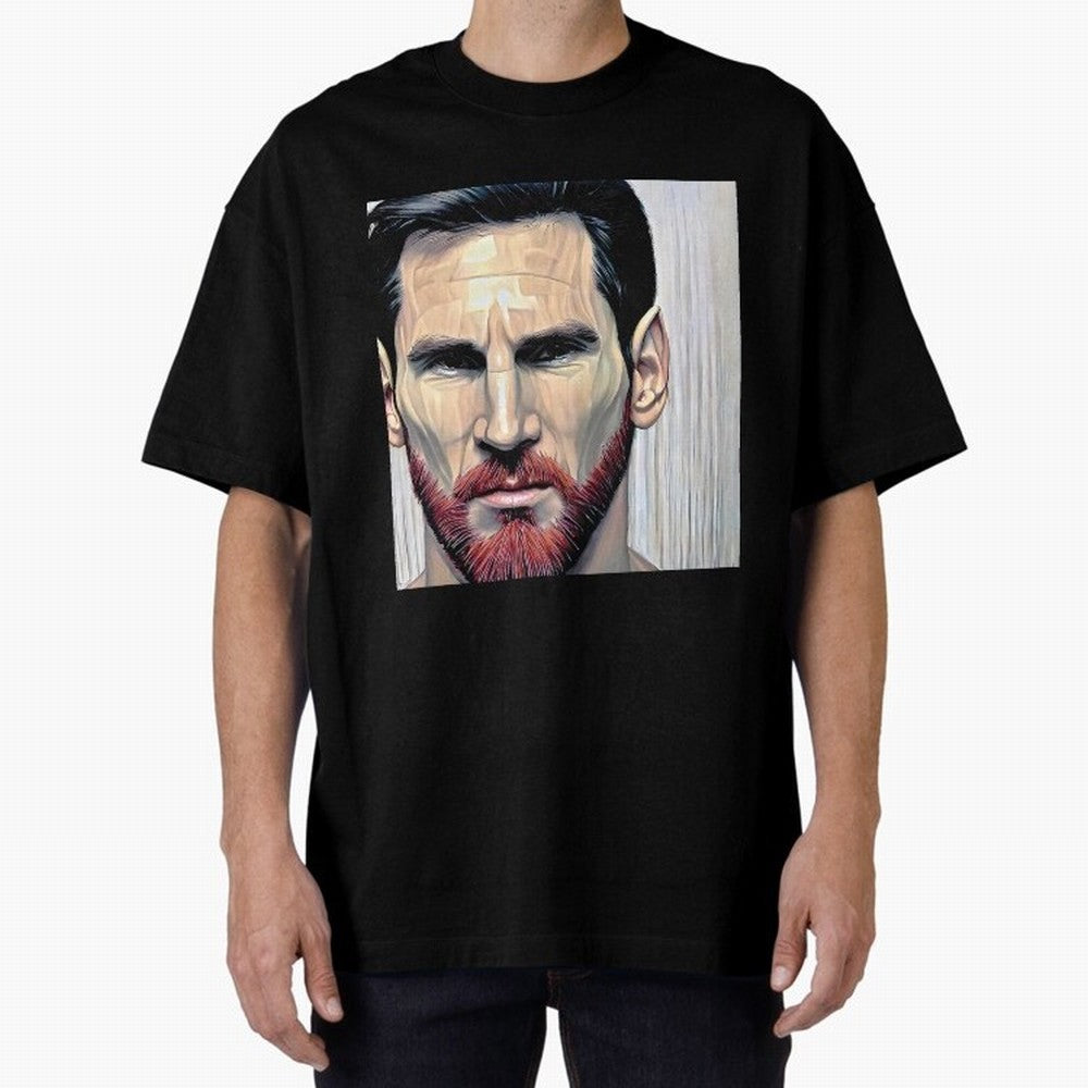 Cartoon-like Messi Oversized T-Shirt Bring Stadium Energy to Match Day Hype around FIFA World Cup 2026 USA Canada Mexico, Cristiano Ronaldo, Haaland and CR7, France and Portugal, Football Passion, Legendary Performances, Festival Vibes and