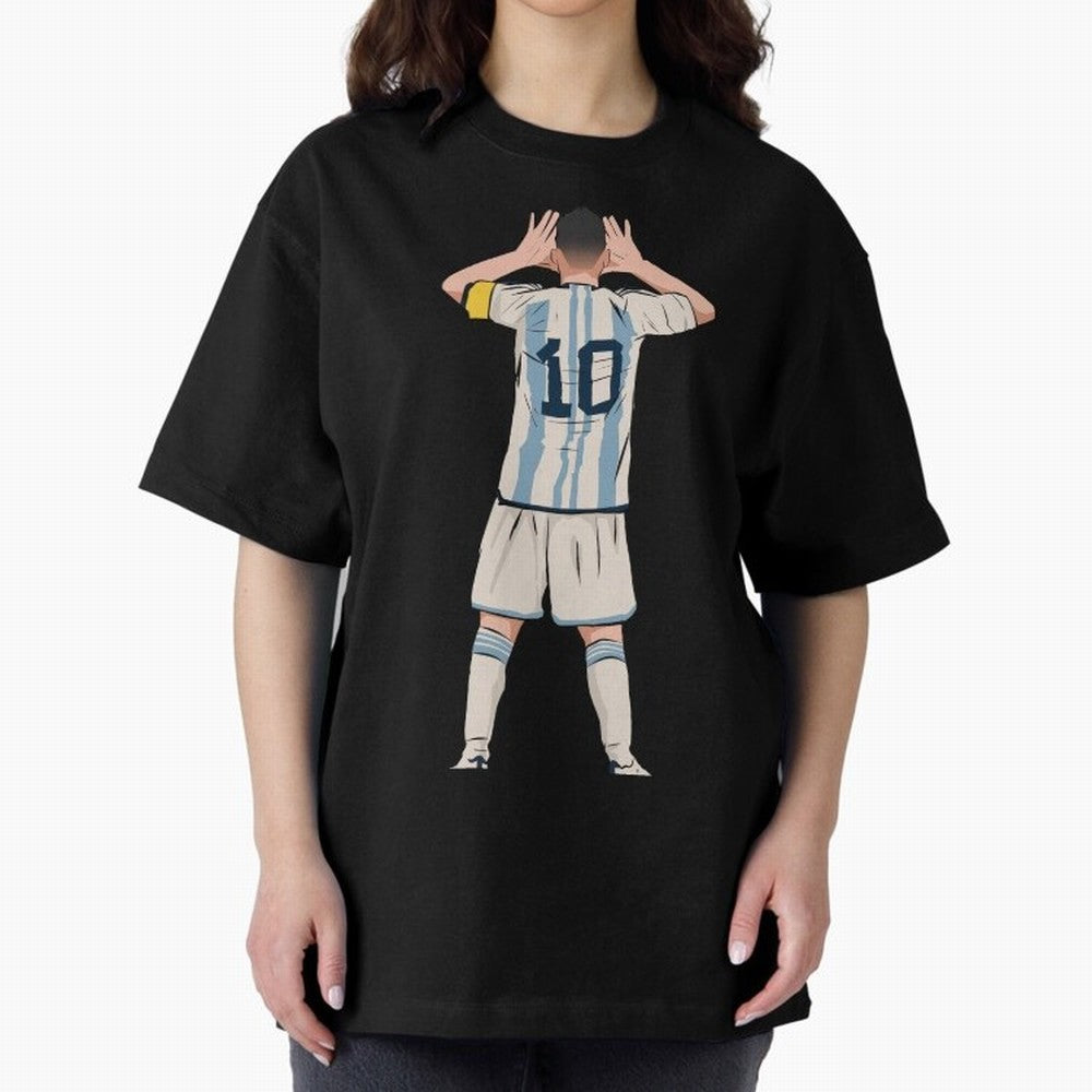 Lionel Messi Oversized T-Shirt Celebrate Soccer Greatness during the FIFA World Cup 2026 USA Canada Mexico Journey through Mbappe Highlights, Brazil, Portugal and Argentina Pride, Game Day Rituals, Football Legends, Country Pride and the Road to