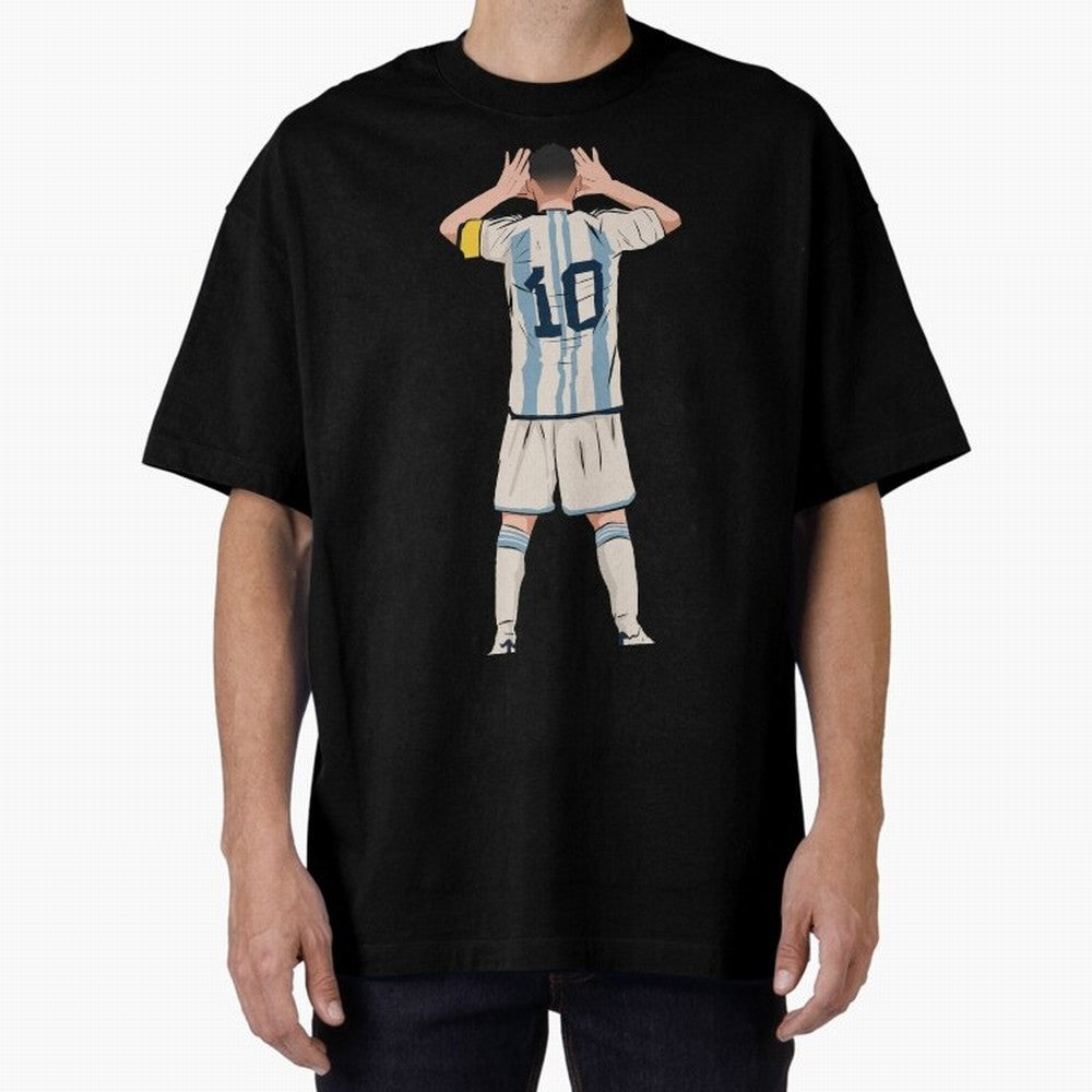Lionel Messi Oversized T-Shirt Celebrate Soccer Greatness during the FIFA World Cup 2026 USA Canada Mexico Journey through Mbappe Highlights, Brazil, Portugal and Argentina Pride, Game Day Rituals, Football Legends, Country Pride and the Road to