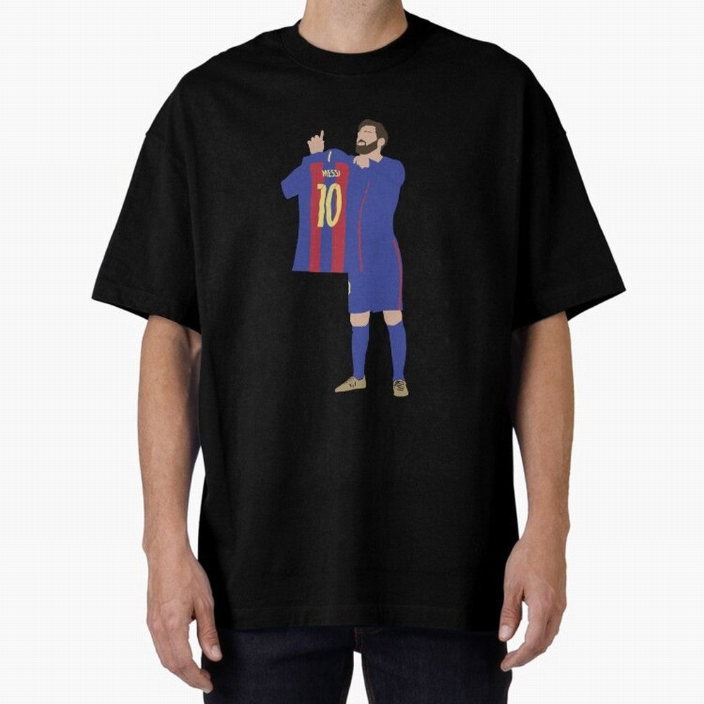 Messi minimalist design Oversized T-Shirt Bring Stadium Energy to FIFA World Cup 2026 with Haaland, Portugal, Spain and Germany Energy, Goal Celebration Energy, Supporter Heritage, Football Icons and Worldwide Tournament Joy; Great for Watch