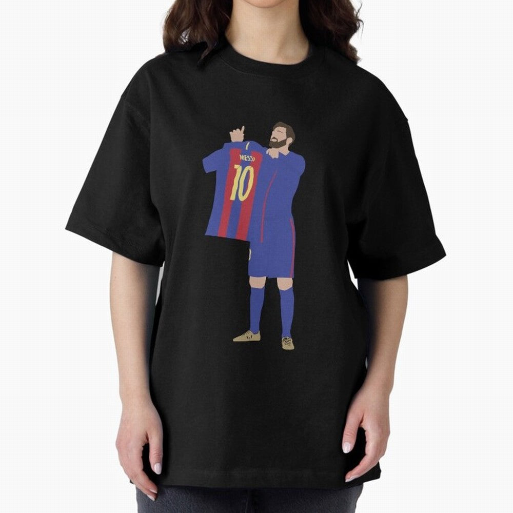 Messi minimalist design Oversized T-Shirt Bring Stadium Energy to FIFA World Cup 2026 with Haaland, Portugal, Spain and Germany Energy, Goal Celebration Energy, Supporter Heritage, Football Icons and Worldwide Tournament Joy; Great for Watch