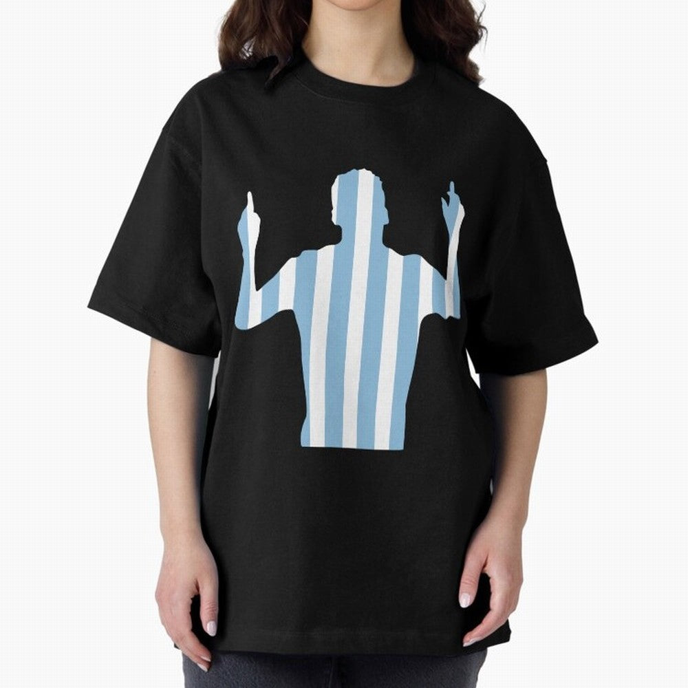 lionel Oversized T-Shirt Honor Football Greatness during FIFA World Cup 2026 Group Stage Driven by CR7, England and Germany Energy, Football Festival Excitement, Trophy Ambitions, Country Rivalries and Star Player Buzz; Great for Supporters Who