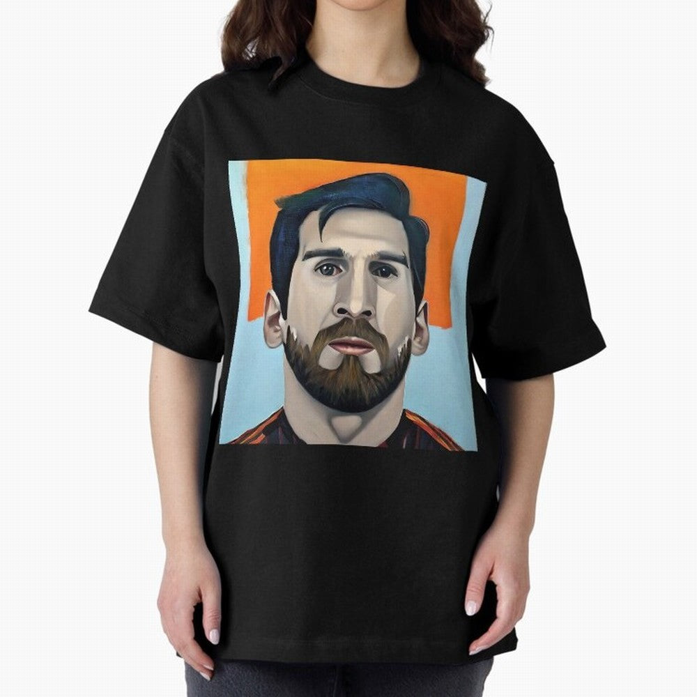 portrait of Messi with beard Classic T-Shirt Stand with Global Football Passion for FIFA World Cup 2026 Group Stage, Celebrating Cristiano Ronaldo, Portugal, Championship Spirit, Famous Goals, Roaring Crowds and International Football Unity;