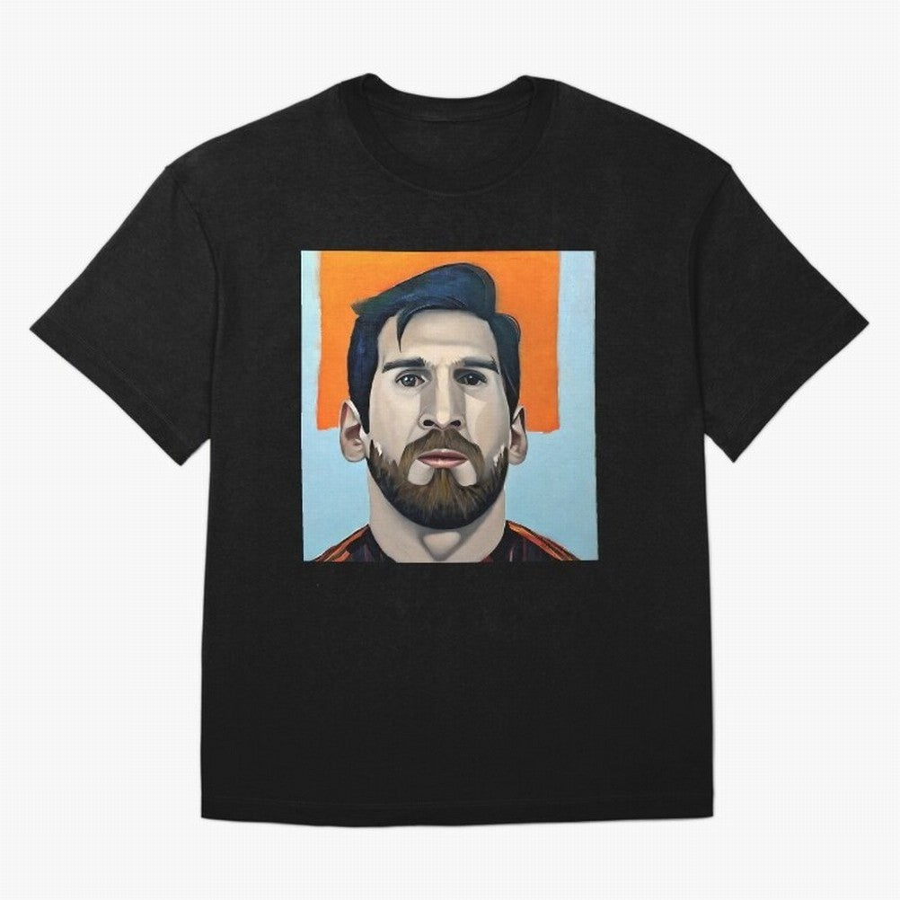 portrait of Messi with beard Classic T-Shirt Stand with Global Football Passion for FIFA World Cup 2026 Group Stage, Celebrating Cristiano Ronaldo, Portugal, Championship Spirit, Famous Goals, Roaring Crowds and International Football Unity;