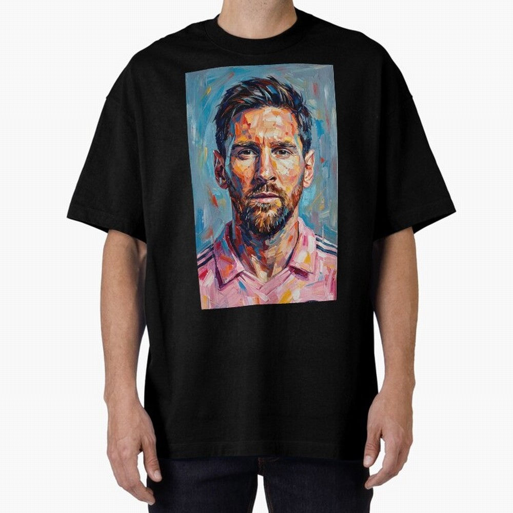 Portrait Painting of Lionel Messi Classic T-Shirt Celebrate Football Heritage in FIFA World Cup 2026 USA Canada Mexico for Fans of Neymar and Netherlands, Bringing Stadium Memories, Football Loyalty, International Chants and Championship Tradition;