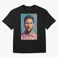 Portrait Painting of Lionel Messi Classic T-Shirt Celebrate Football Heritage in FIFA World Cup 2026 USA Canada Mexico for Fans of Neymar and Netherlands, Bringing Stadium Memories, Football Loyalty, International Chants and Championship Tradition;