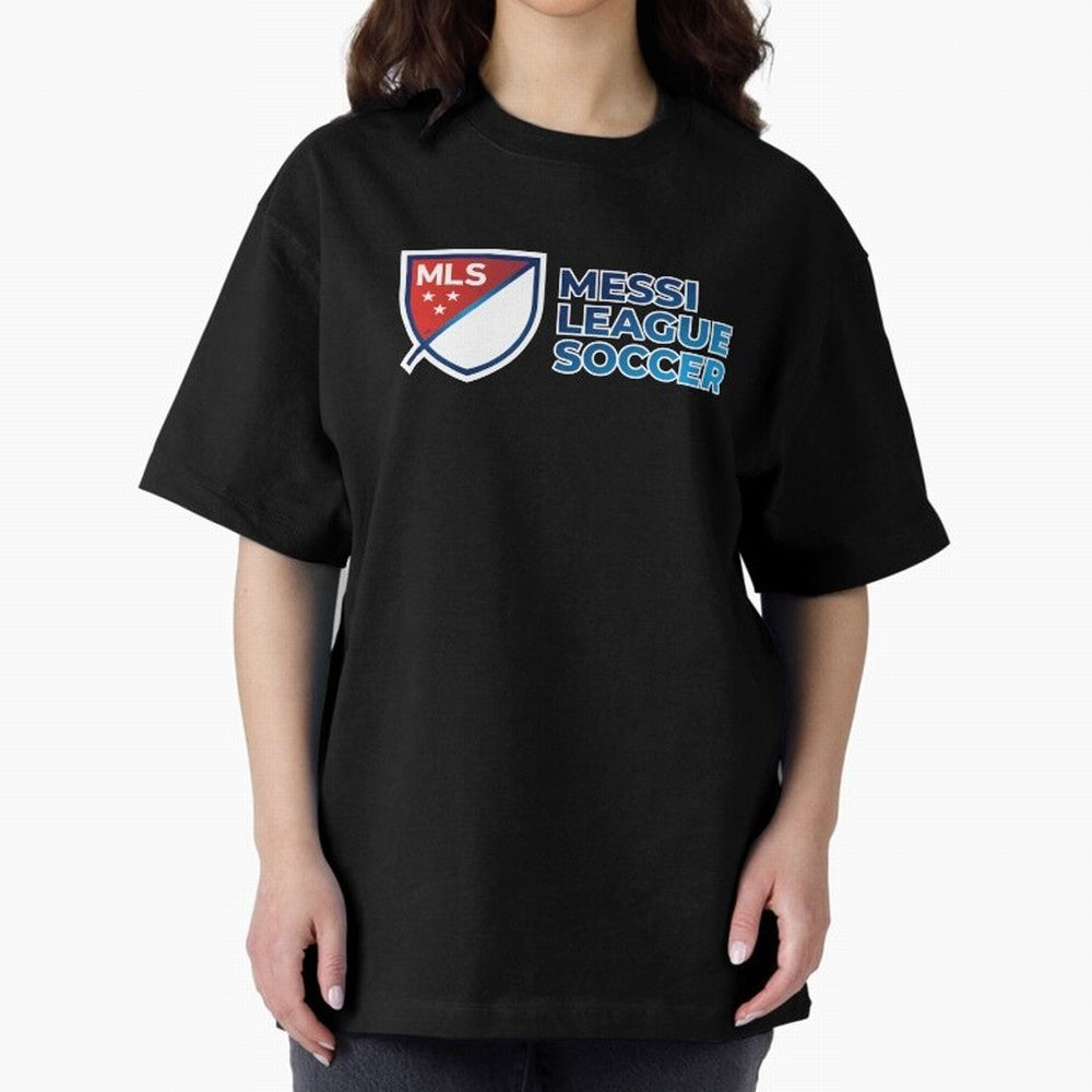 MLS Messi League Soccer Oversized T-Shirt Show Your Love for FIFA World Cup 2026 Group Stage Driven by Cristiano Ronaldo, Haaland and CR7, England Energy, Vintage Soccer Flavor, Modern Football Stars, National Flags and Final Night Emotion; Great