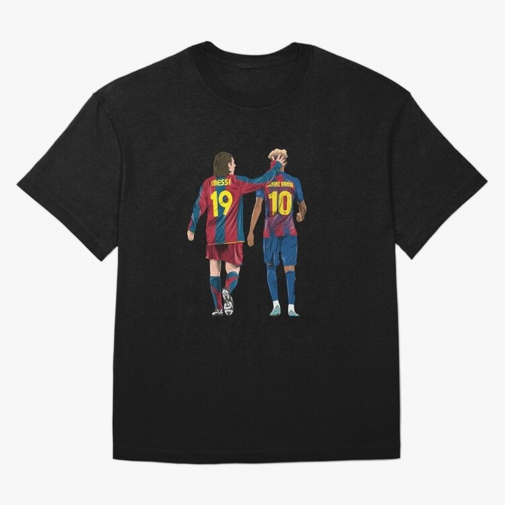 Lionel Messi and Friend Oversized T-Shirt Join FIFA World Cup 2026 USA Canada Mexico Spirit, with Portugal, Spain and Germany, Neymar, Vintage Soccer Flavor, Modern Football Stars, National Flags and Final Night Emotion; Created for Match Day