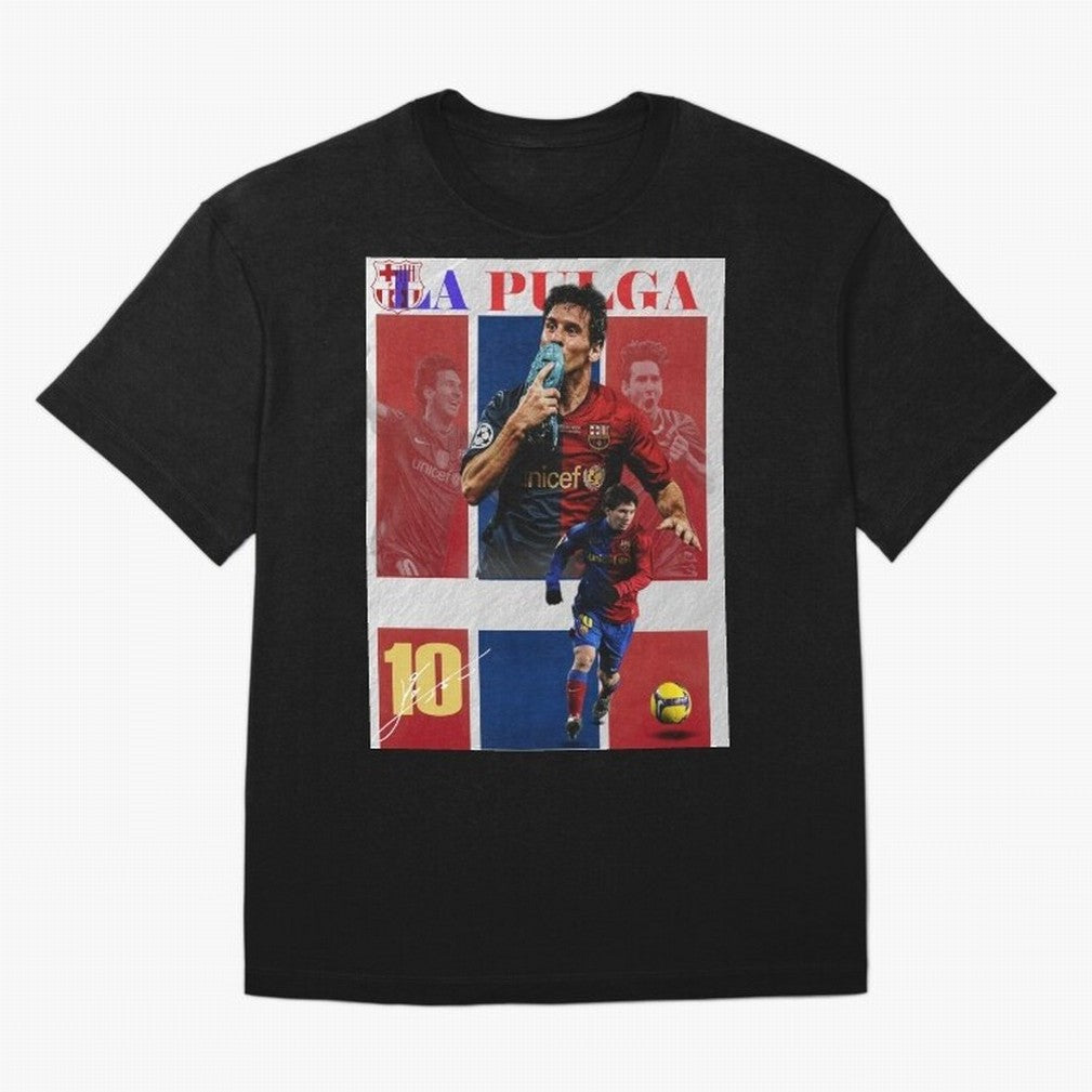 Lionel Messi 2009 UCL Barcelona Poster Oversized T-Shirt Follow Every Goal of Global Football Passion for FIFA World Cup 2026 Group Stage, with Cristiano Ronaldo, Haaland and CR7, England, Tournament Hype, Historic Matchups, Family Viewing Parties