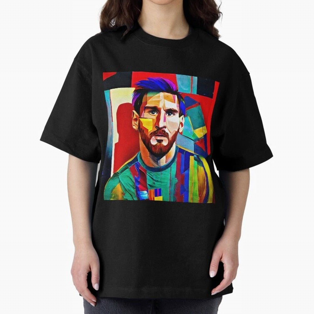 digital image of Messi Oversized T-Shirt Bring Bold Fan Energy to FIFA World Cup 2026 USA Canada Mexico for Fans of Mbappe and France, Bringing Champion Mindset, Group Stage Buzz, Knockout Tension and Passionate Fan Culture; Made for Collectors Who