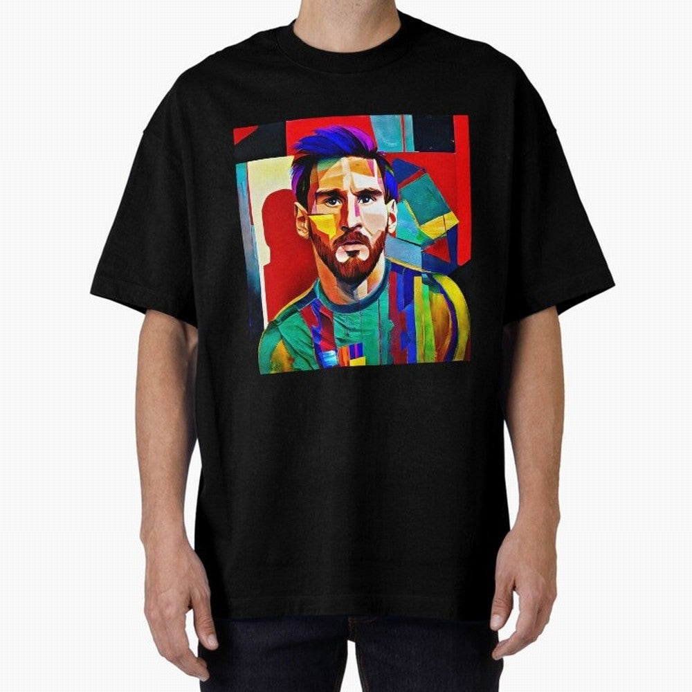 digital image of Messi Oversized T-Shirt Bring Bold Fan Energy to FIFA World Cup 2026 USA Canada Mexico for Fans of Mbappe and France, Bringing Champion Mindset, Group Stage Buzz, Knockout Tension and Passionate Fan Culture; Made for Collectors Who