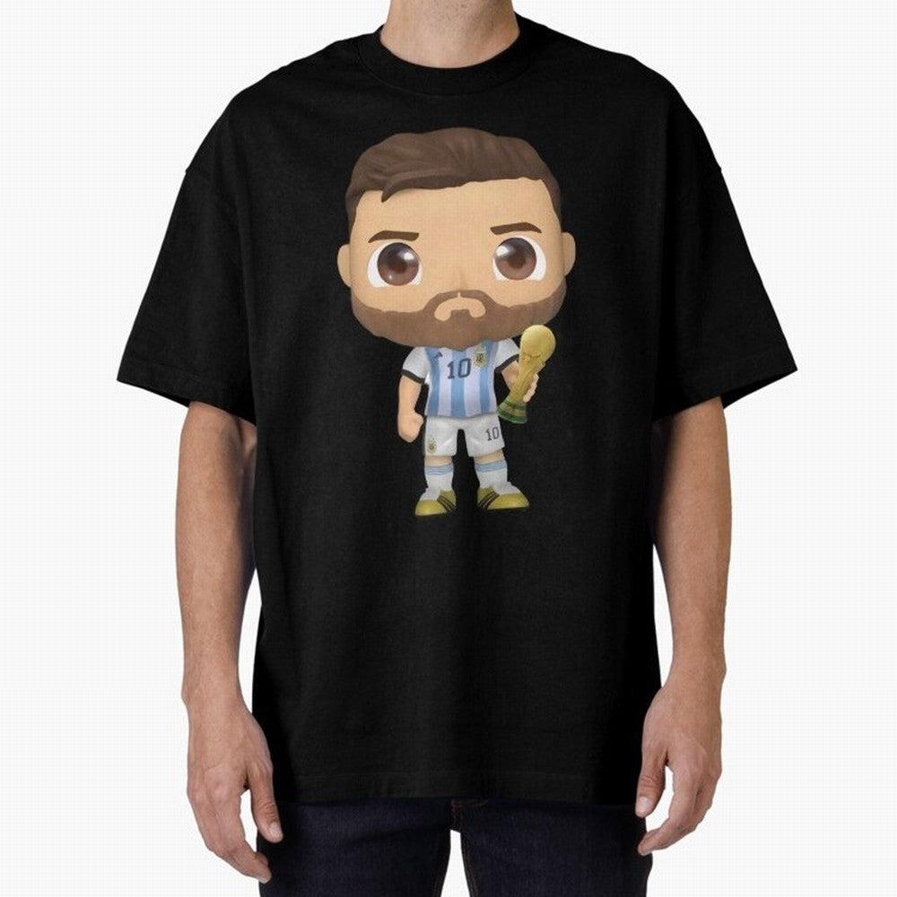 Messi_Champion Oversized T-Shirt Celebrate the Next Chapter of Match Day Hype around FIFA World Cup 2026, Haaland, England, France and Netherlands, Goal Celebration Energy, Supporter Heritage, Football Icons and Worldwide Tournament Joy; Ideal for