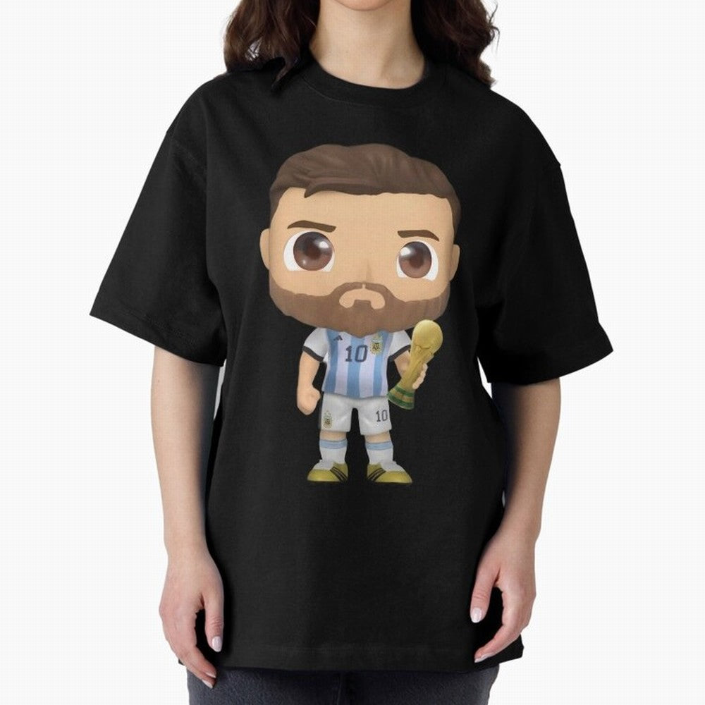Messi_Champion Oversized T-Shirt Celebrate the Next Chapter of Match Day Hype around FIFA World Cup 2026, Haaland, England, France and Netherlands, Goal Celebration Energy, Supporter Heritage, Football Icons and Worldwide Tournament Joy; Ideal for