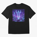 Lionel Messi (GOAT) Hologram in Futuristic Cyberpunk City (Version 2) Classic T-Shirt Bring Match Day Fire to the FIFA World Cup 2026 USA Canada Mexico Journey through Cristiano Ronaldo Highlights, Portugal, Spain and Germany Pride, Match Day